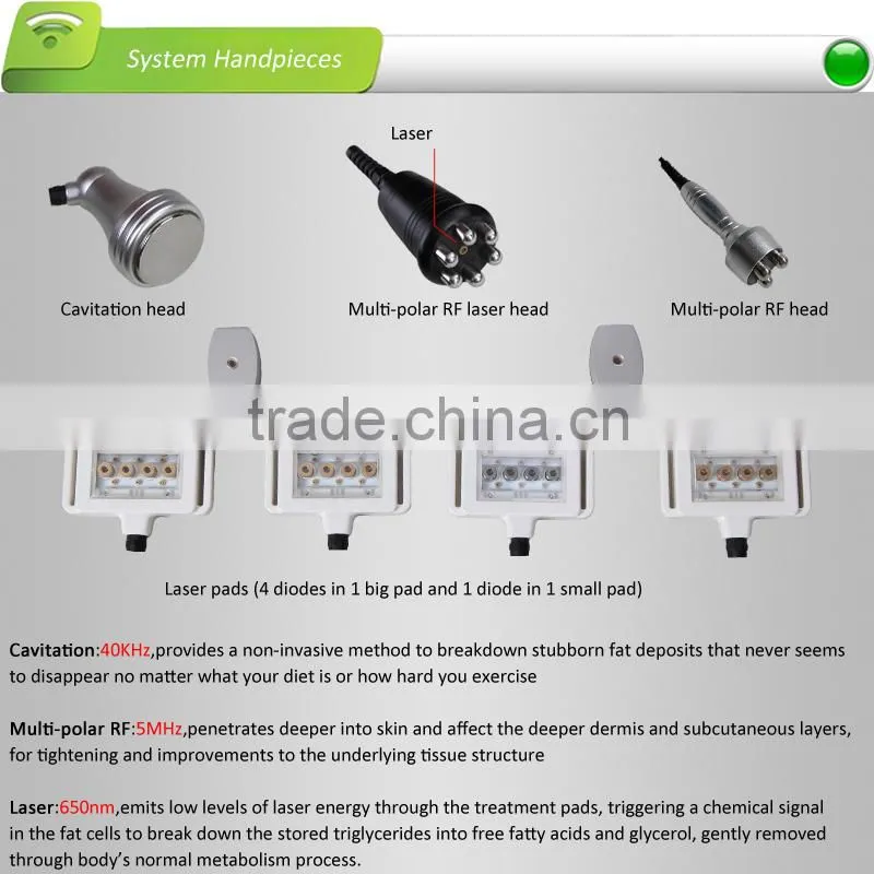 2015 Hot selling product for laser cavitation RF machine, come with a set of bandages for convenient & comfortable treatment