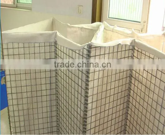 Seabees fill hesco barrier wall/ Welded Hesco Gabion/Security Bastion