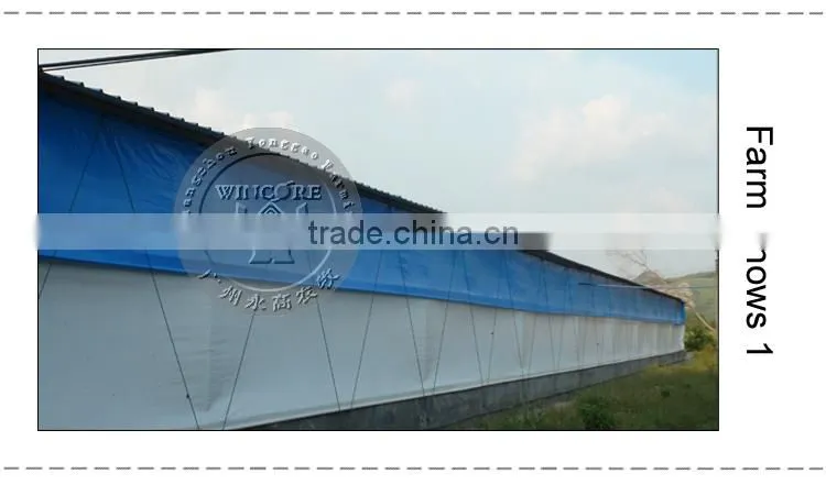 Blue , White coulor Poultry rolling curtain cloth, shade cloth volume curtain wind farms