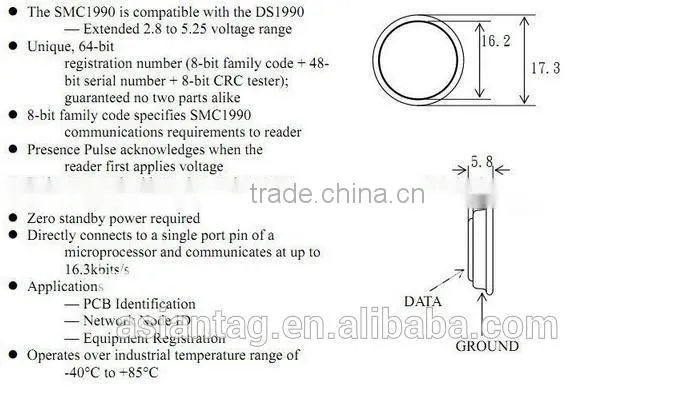 DS/TM1990A/1990D TM card ibutton, electronic key