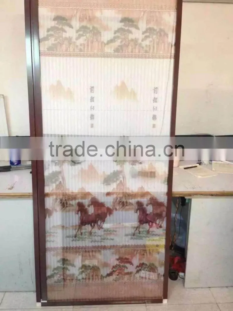 Colorful pleated window screen/printed pleated screen/color pleated screen