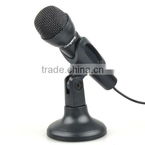 3.5mm Mini Studio Speech Mic Microphone with Stand for PC
