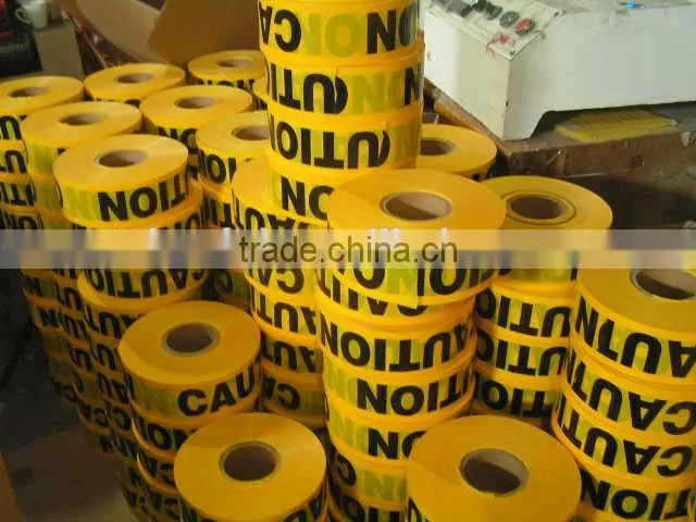 PE Warning tape non adhesive 50mmx150mx30mic 75mmx150mx30mic