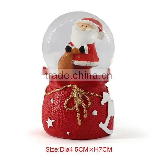 Resin snow globe souvenir snow globe with bag base