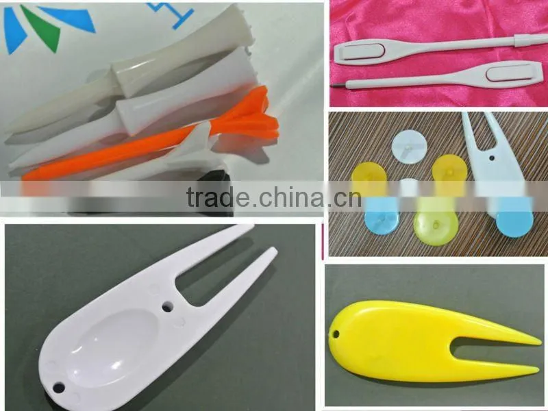 PLA plastic golf divot repair tool-100% biodegradable starch resin