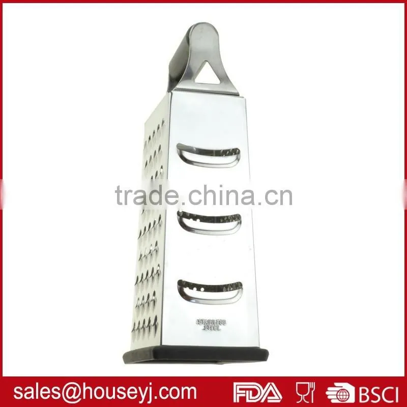 stainless steel 4 side grater cheese grater vegetable grater with soft grip handle