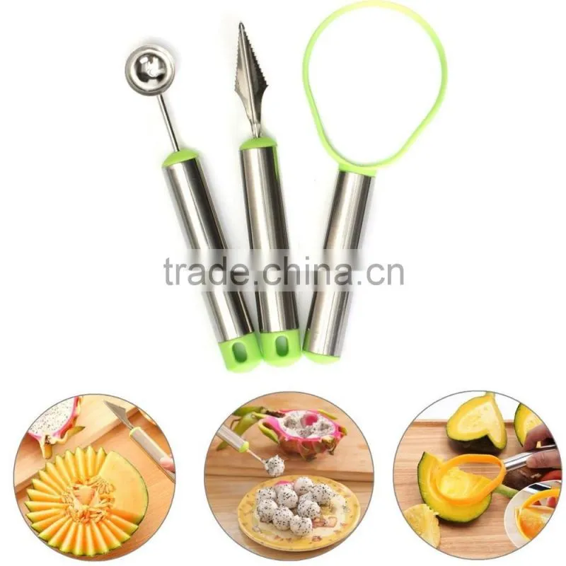 Multifunction Fruit Spoon Peeling Device Stainless Dig Fruit Kit