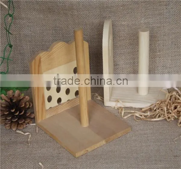 Handmade decorative funny toilet wrapping paper wooden roll holder