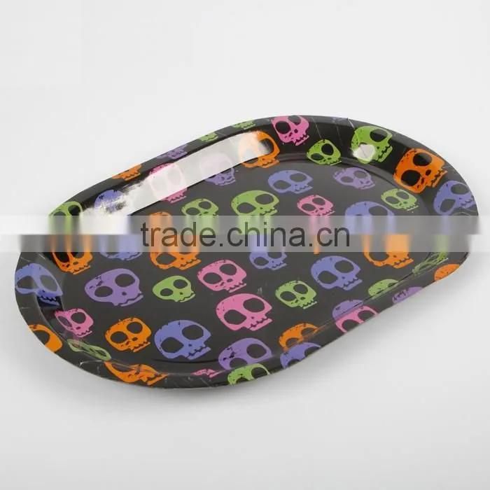 Hot Promotion Gift Plastic Halloween New Design Printed Dishes And Plates