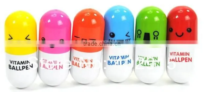 Supply Creative cute face ballpoint pen / telescopic pen