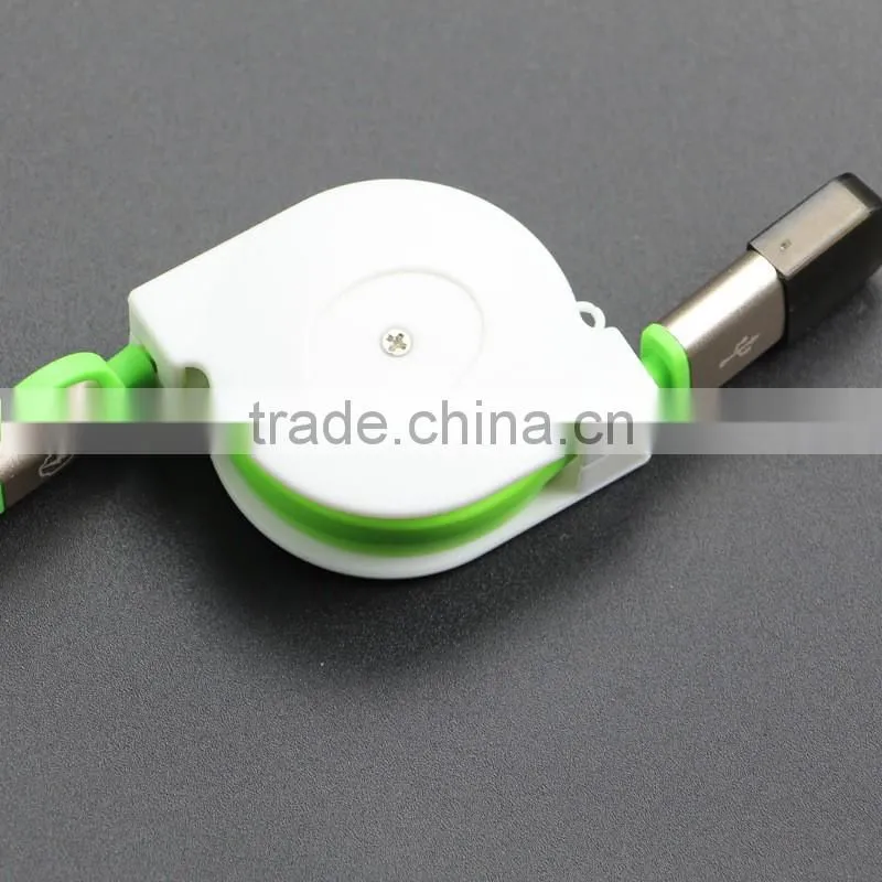 2in1 Retractable Universal Android&iOS Light to USB Charging Cord Tangle-free Charger