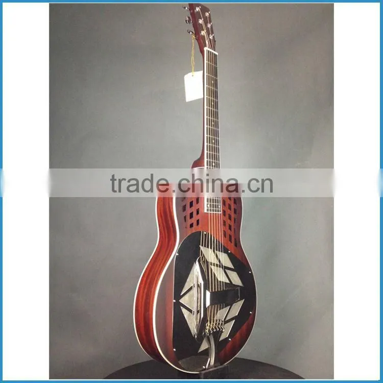40 inch chrome metal resonator guitar with blues slide