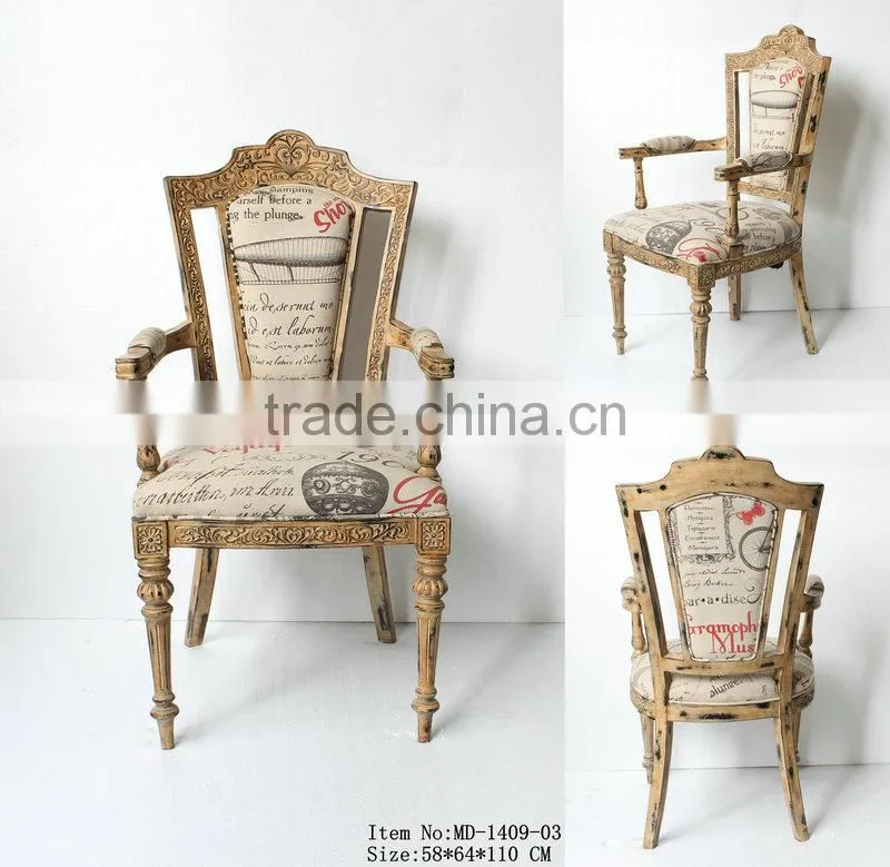 MD-1409-03 Home decor furniture single chair with arm