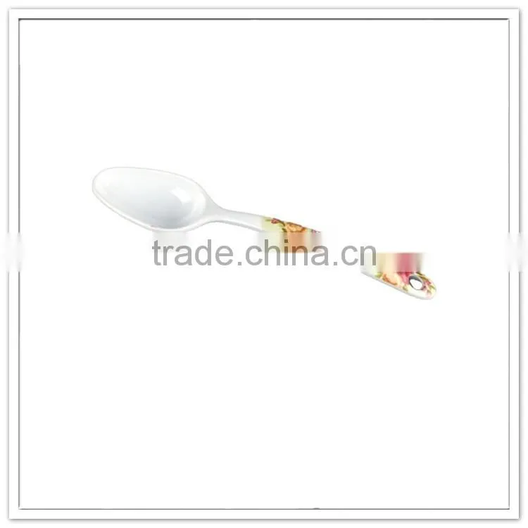 Fashion homeware royal style melamine meal serving spoon, plastic spoon for adult