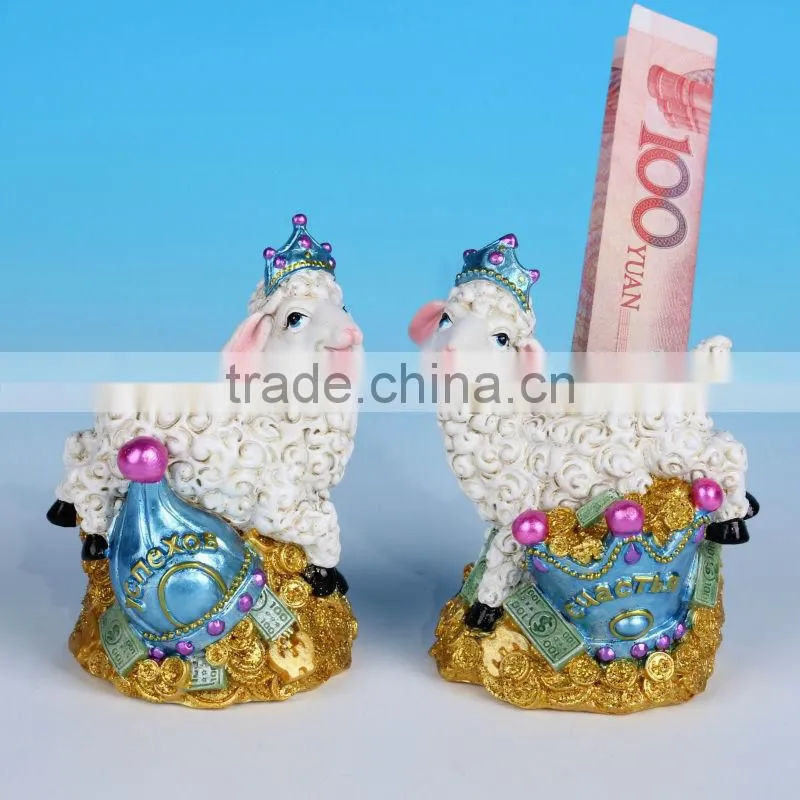 2015 chinese zodiac resin sheep design with led light