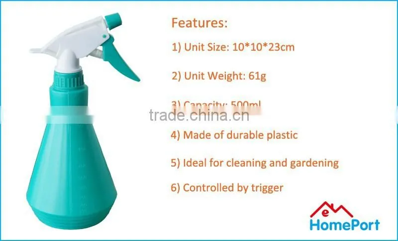 500Ml Plastic Spray Bottle For Cosmetic Washing Cleaning