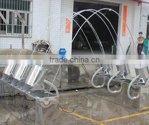 Jumping laminar jet water fountain