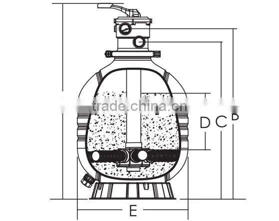 Emaux pool equipment MFV serie swimming pool sand filter