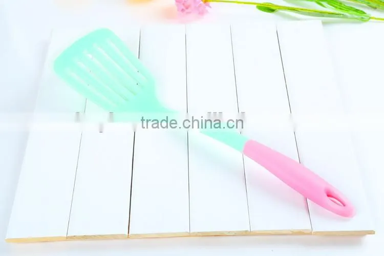 Square silicone shovel with stainless stick handle