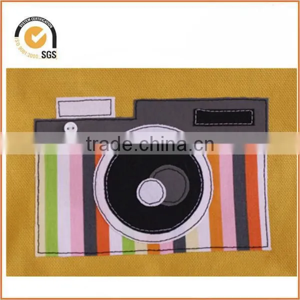Waxed Canvas Cosmetic/Toiletry Zipper Pouch (Yellow and White) By Chiqun Dongguan CQ-H01097