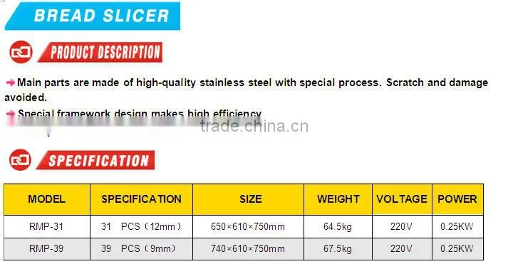 Food Slicing Machine Bread slicer