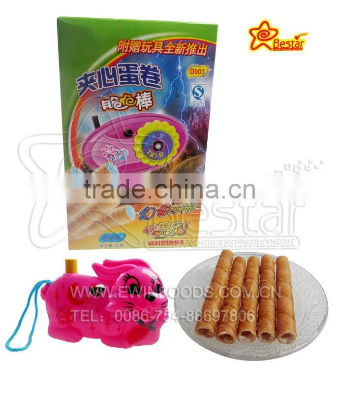 Cartoon Camera Toy With Yummy Egg Roll Cream Biscuit