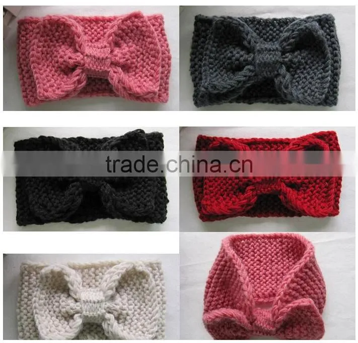 STOCK Wholesale crochet head wraps crochet bow knit headwrap