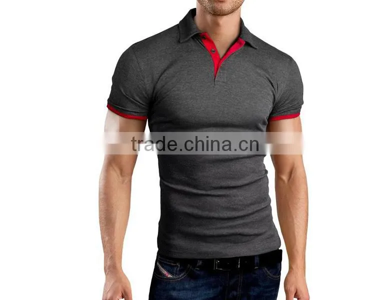 Men fashion design Slim Fit contrast bulk polo shirts