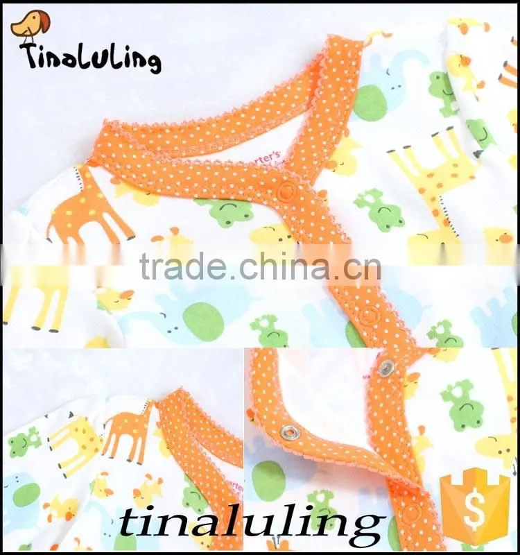 OEM and ODM infant baby romper baby griaffe pattern animal rompers girls bodysuits jumpsuits
