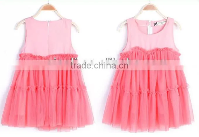 2015 latest stripe high quality soild light blue With rhinestones gauze pettiskirt for Baby Girls