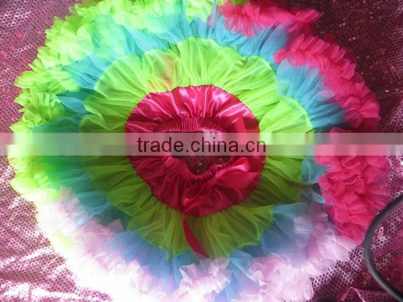 Boutique Multicolor Chiffon Baby Pettiskirt With Ruffle Baby Pettiskirt Party Dress Tutu