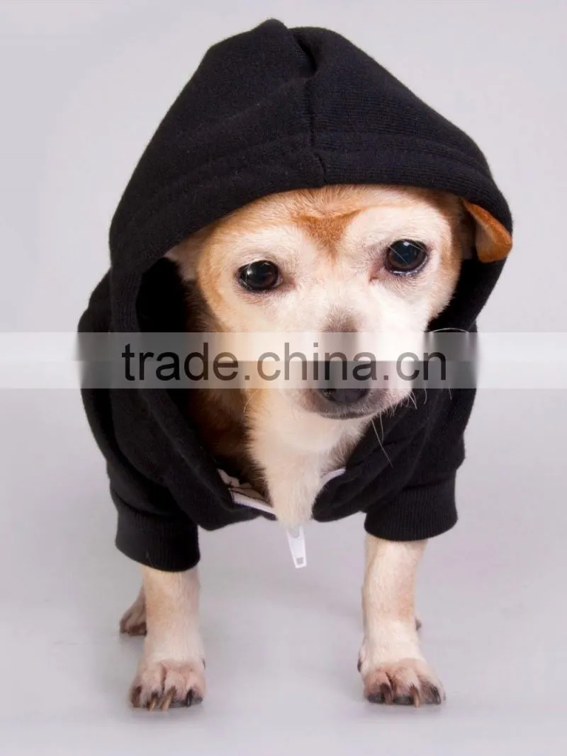 Fleece dog zip hoodie pet clothes dog wholesale dog clothes