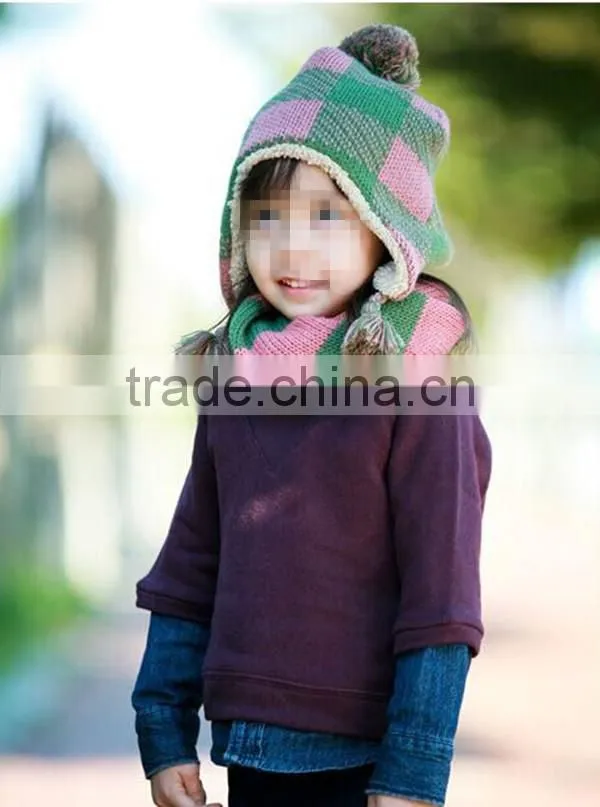 Englishism 5 colors choice autumn and winter warm double color acrylic winter woolen children scarf