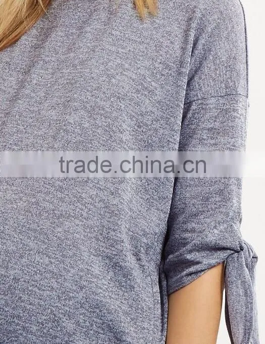 Wholesale maternity wear clothes knit tie sleeve tops