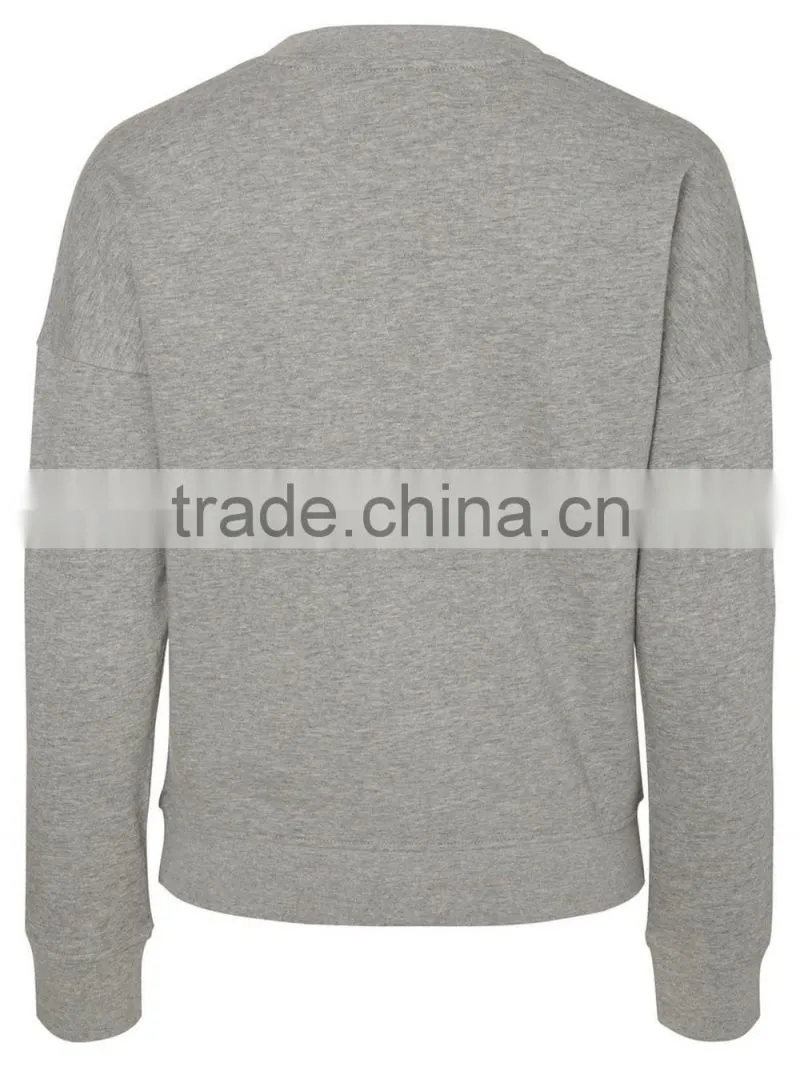 2016 wensfashion costume women leather and LightGrey long sleeved sweatshirt with hood