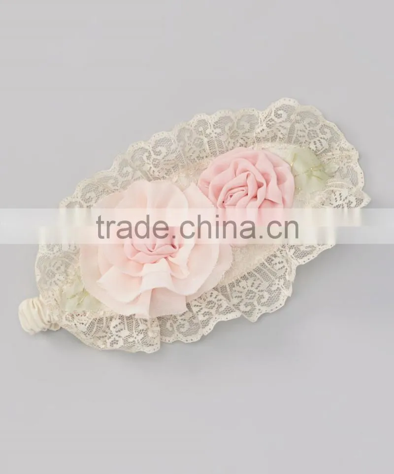 European Style Rosette Lace Doily Headband For Girl Cute Baby Infant Headband Children Accessories HA90427-82