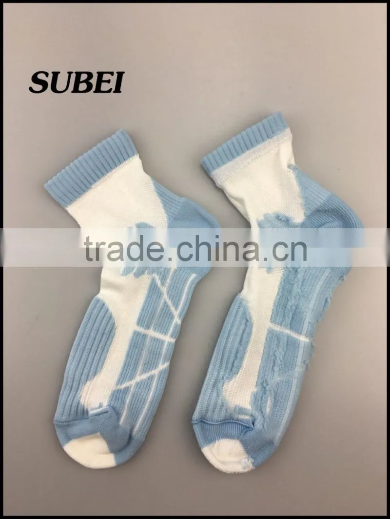 Facny design men coolmax diy-fit terry cycling dress socks