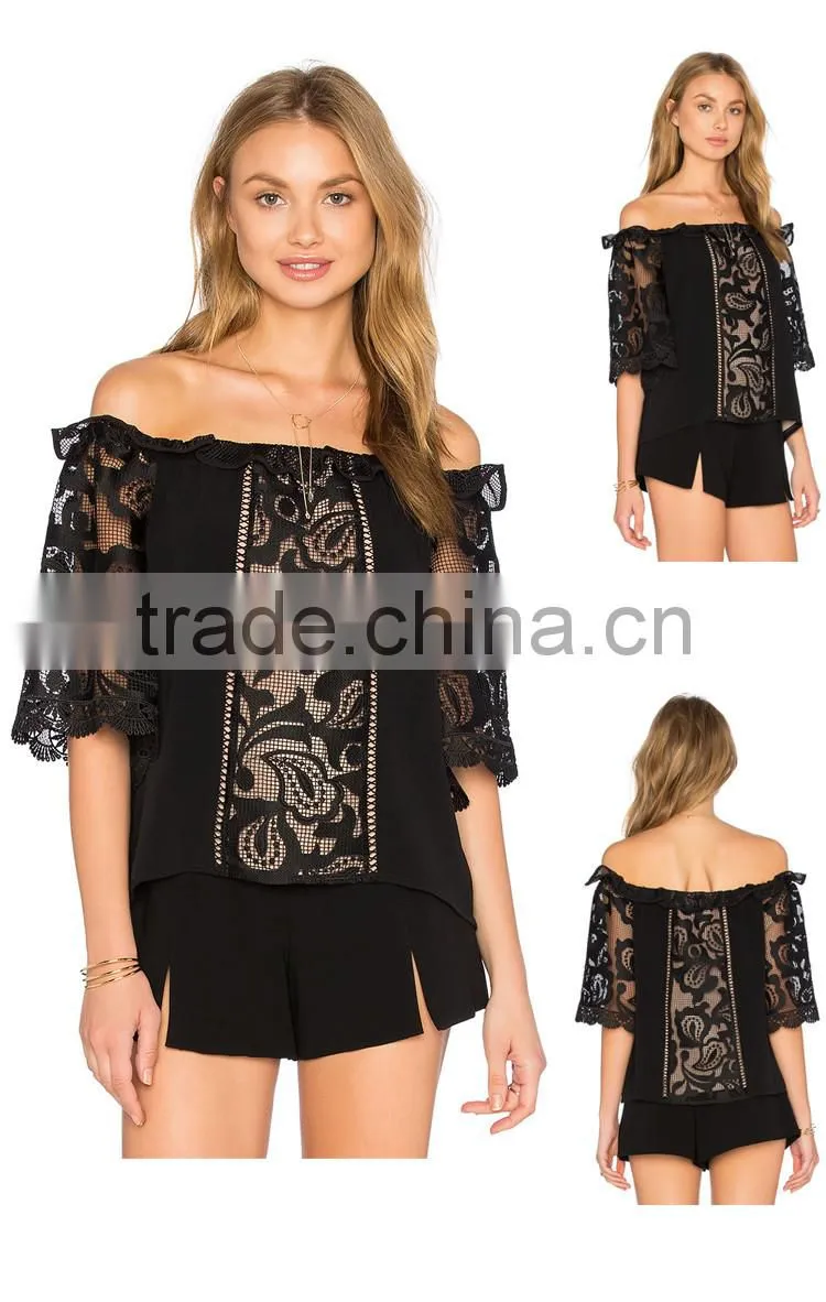Ladies Off Shoulder Lace Fancy Stylish Top
