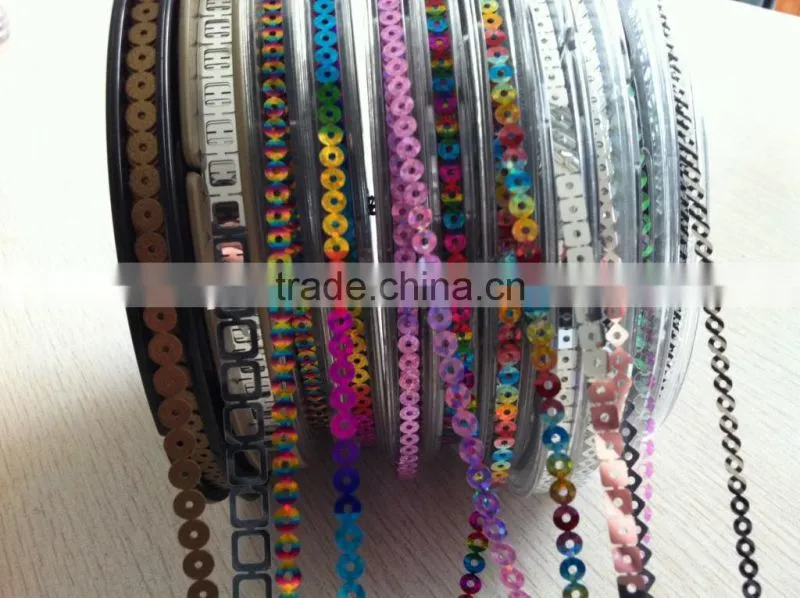 PET Sequins chain pet sequins spangle roll disk reel sequins