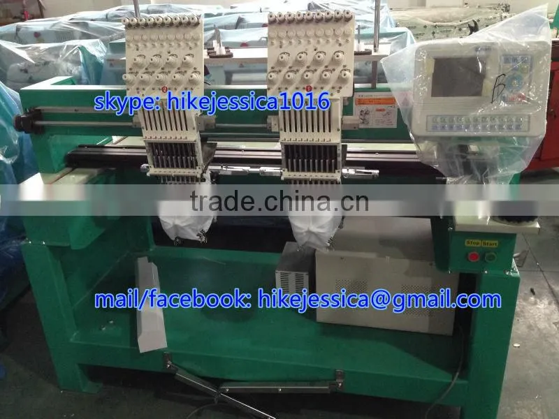 YINGYING 1502 1202 2heads double heads 15needles 12colors 12needles compact flat and cap t shirt computerized embroidery machine