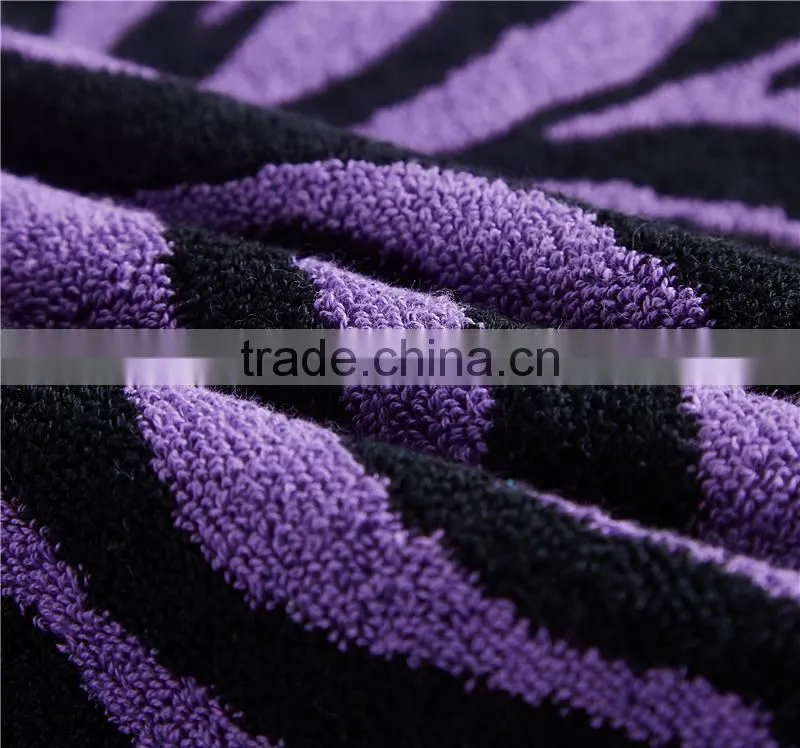 wholesale cotton High quality zebra stripe yarn dyed beach towel with custom logo