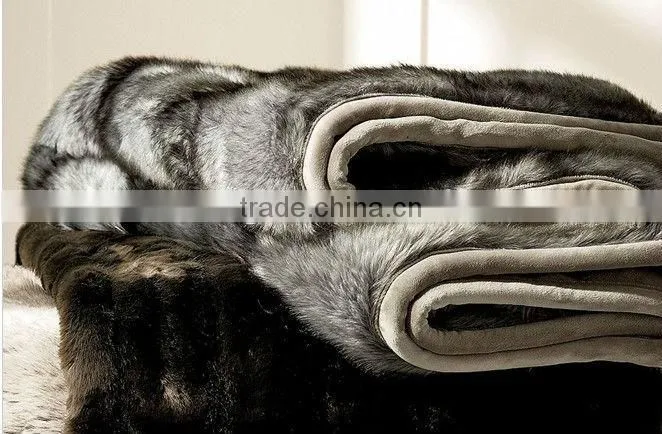long pile faux fur blanket