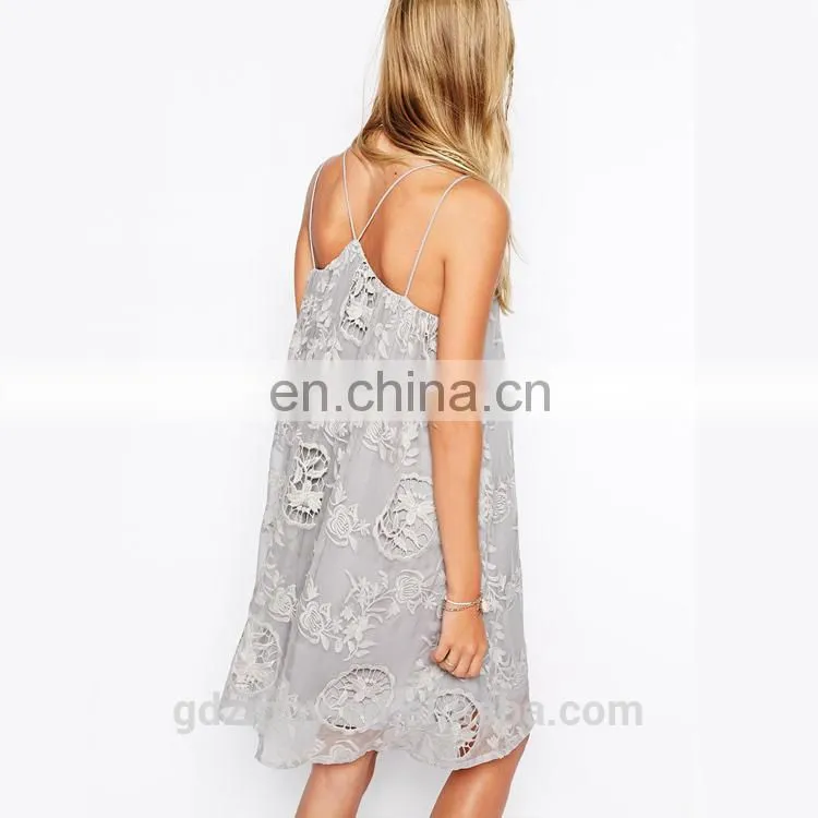 Alibaba express clothing women dress with lace appliqued