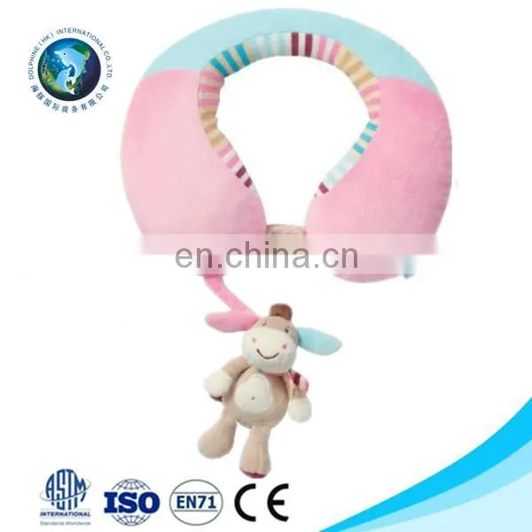 Personalized travel animal neck pillow custom cute plush giraffe toy soft funny neck pillow
