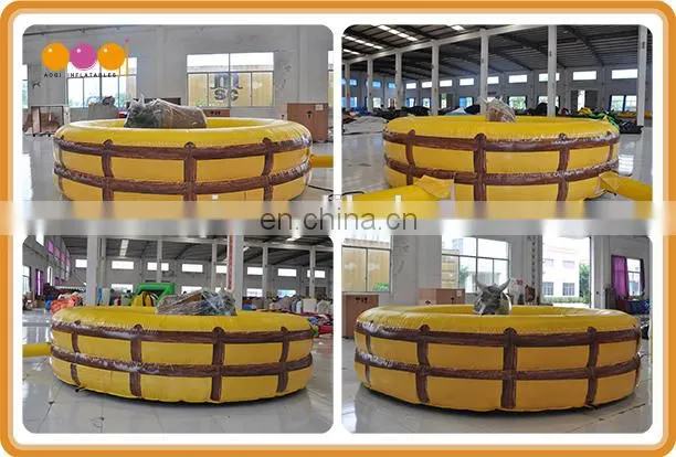 Hot selling inflatable bull riding machine, inflatable redeo for sport game