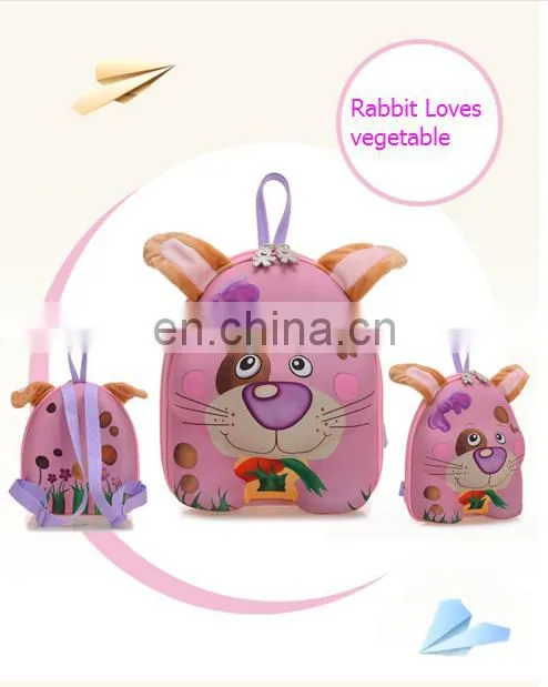 Colorful cute animal cartoon school backpack for primary students