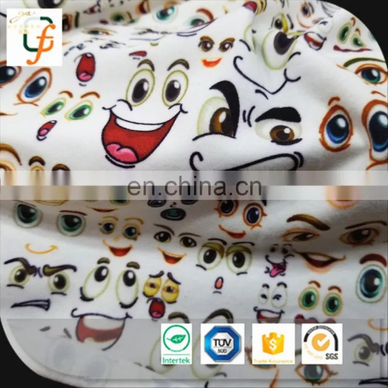 wholsale 100% polyester brushed one-side peached melange jersey fabric
