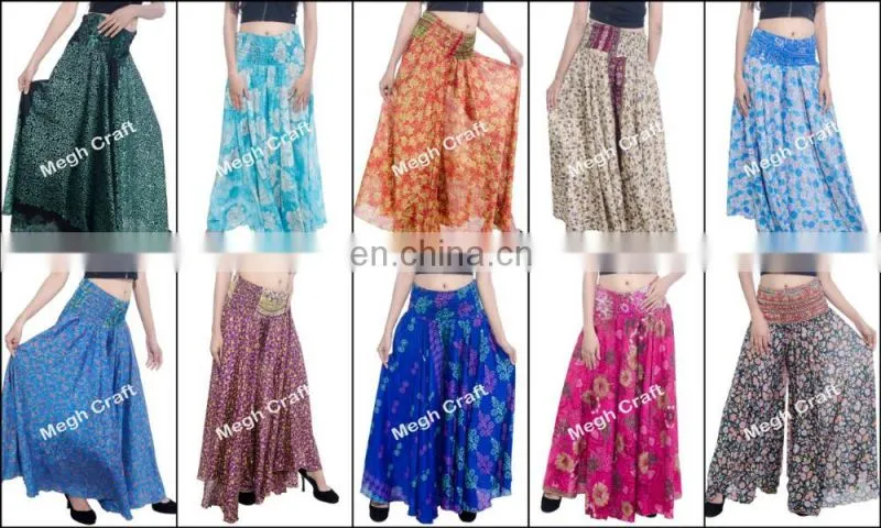 Indo Western Women's Harem Trousers Wide Legs- Indian Hippie Yoga Palazzo Pants- Designer Indo Western Women's Harem pants