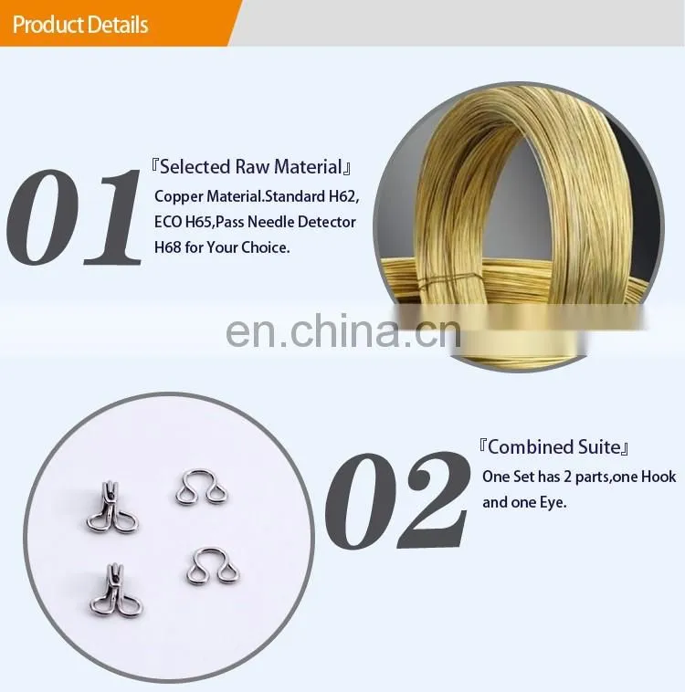 Brass Hook and Eye for Garment KH20100