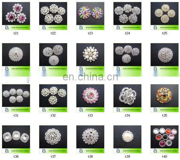Bulk 21mm Pearl Rhinestone embellishment for wedding invitation